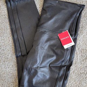 SPANX Faux Leather Leggings - Brand New!